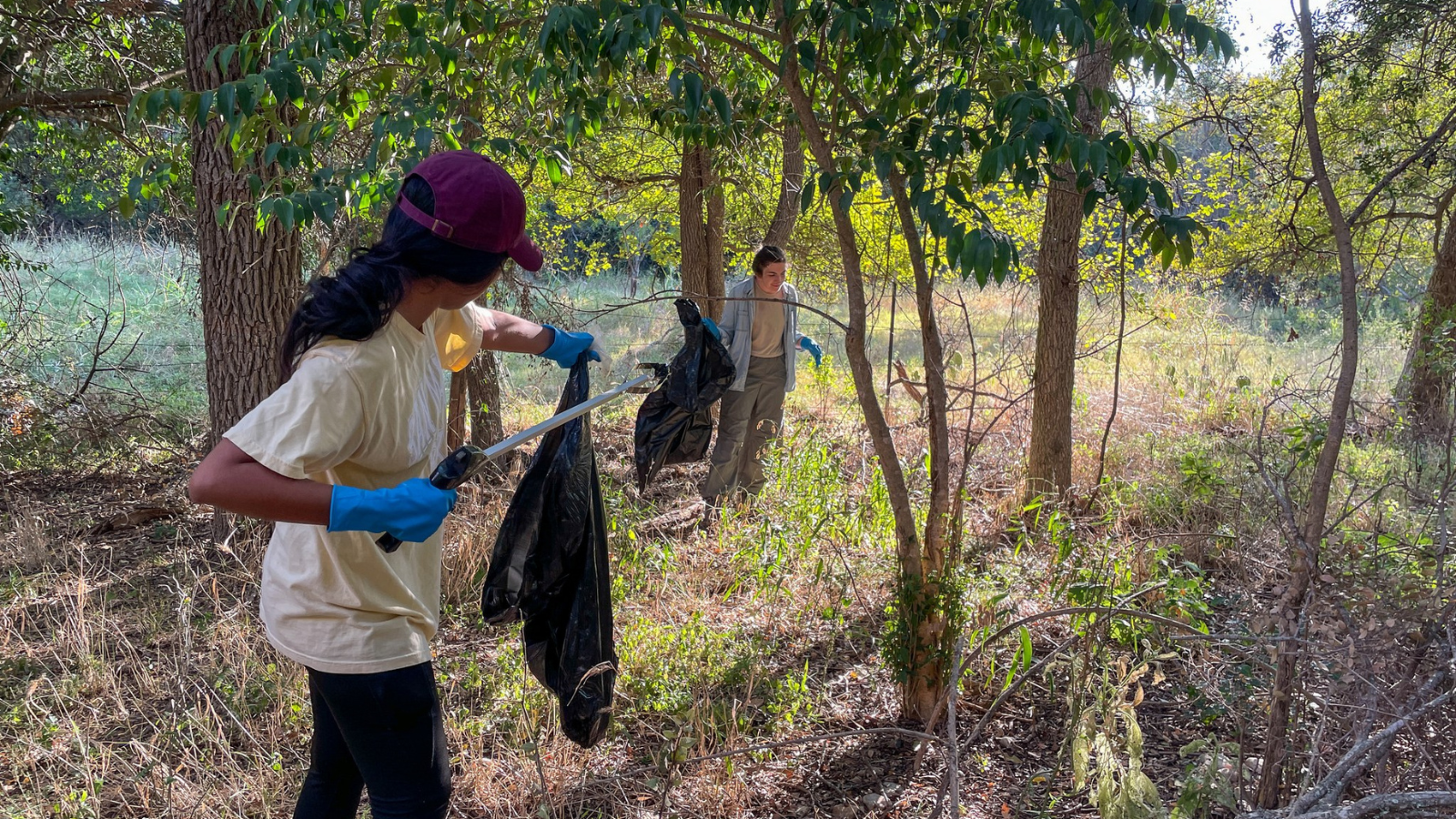 Collecting Trash along the River
